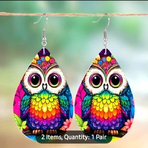 NEW Multi Color OWL Earrings